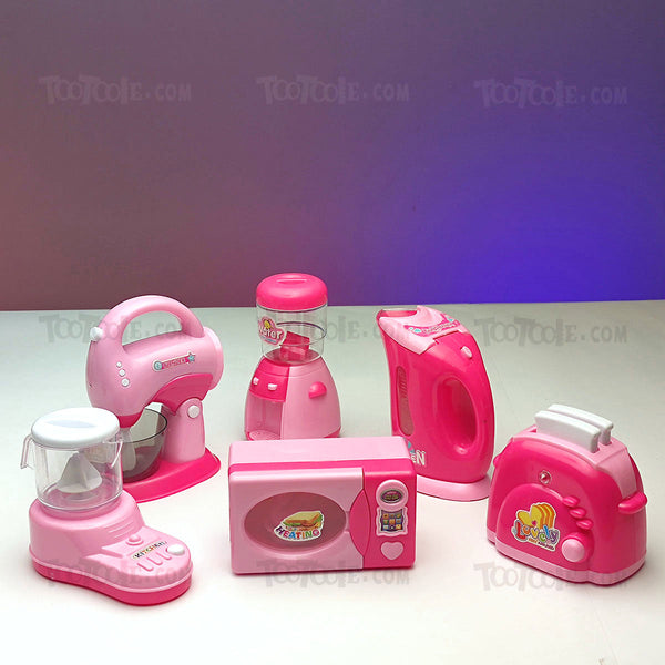 household-home-appliances-play-set-electric-plastic-toys-with-realistic-sound-for-kids-pink-ii