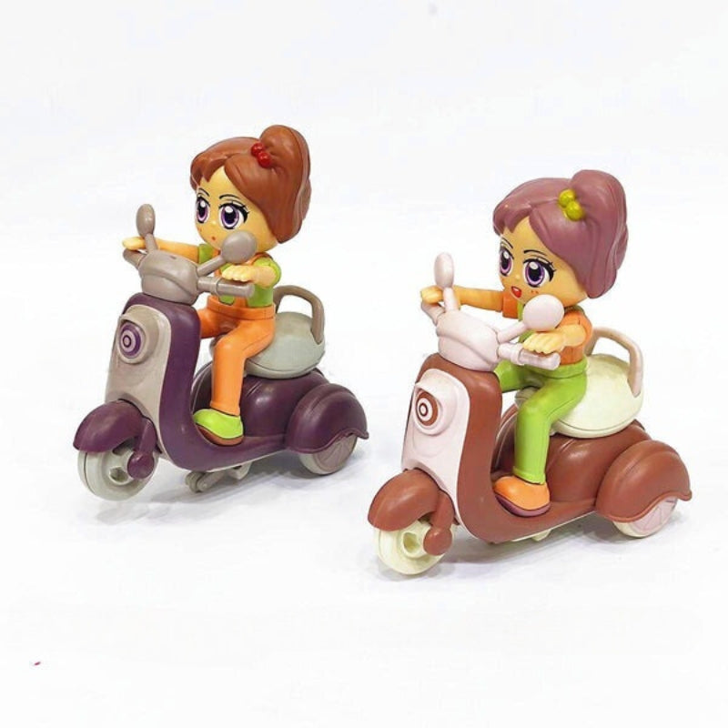 Kiddie Scooter Girl Go Friction Toy Car for Kids