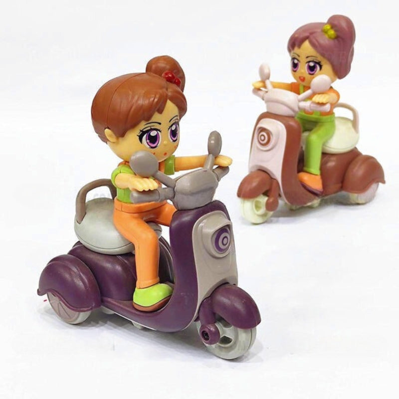 Kiddie Scooter Girl Go Friction Toy Car for Kids