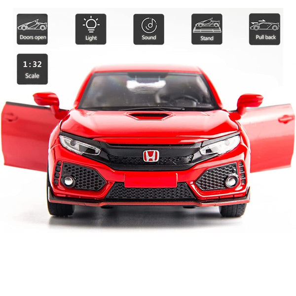 honda-civic-type-r-diecast-1-32-pull-back-with-openable-doors-light-and-sound-for-kids