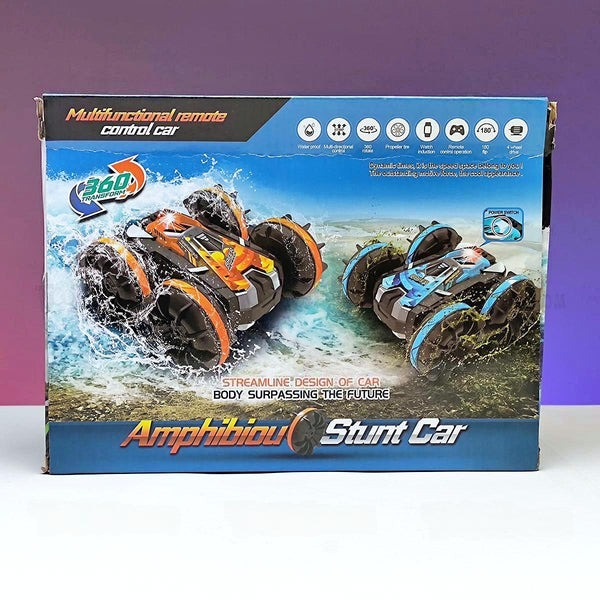 Amphibious WaterProof 360 Multi-Function Stunt Car with RC and Watch for Kids