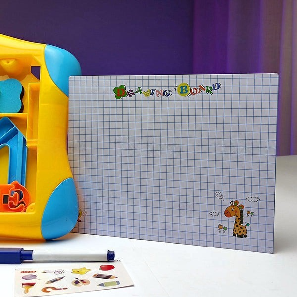 2 in 1 Writing And Drawing Board With Magnetic Letters And Alphabets