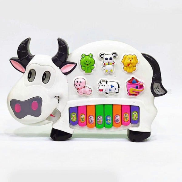 Cow Piano Interactive Animal Sounds Lights Toy for Kids