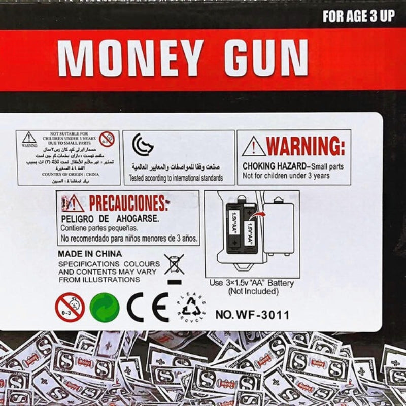 Money Gun Battery Operated Fun Toy for Kids
