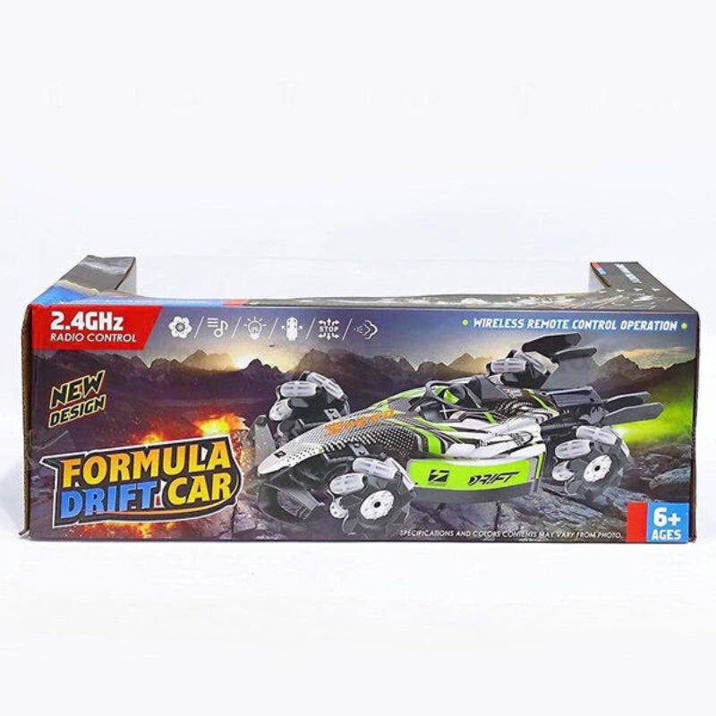 Exotic Formula1 Drift Stunt Smoke Lights RC Car Toy for Kids 1:12