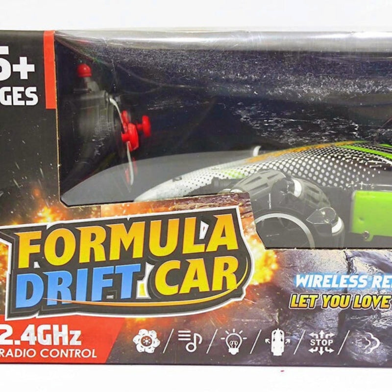 Exotic Formula1 Drift Stunt Smoke Lights RC Car Toy for Kids 1:12
