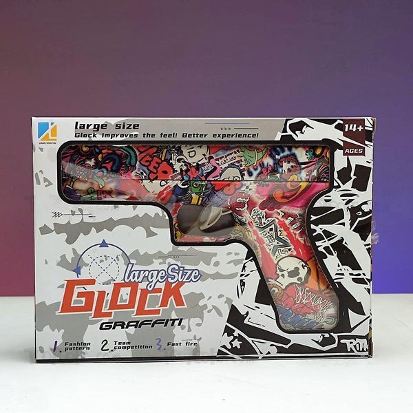 Large Size Glock Grafitti Toy Gun  for Boys